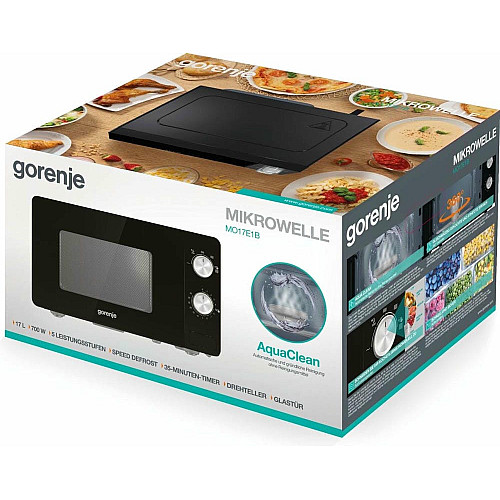 Мікрохвильова піч Gorenje, 17л, мех. керув., 700Вт, чорний