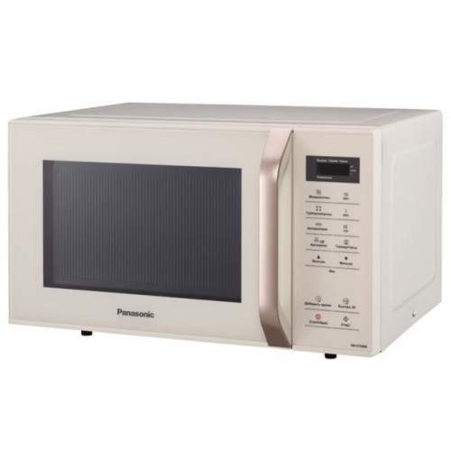 Мікрохвильова піч Panasonic, 25л, сенсор.керув., 800Вт, РК дисплей, молочний