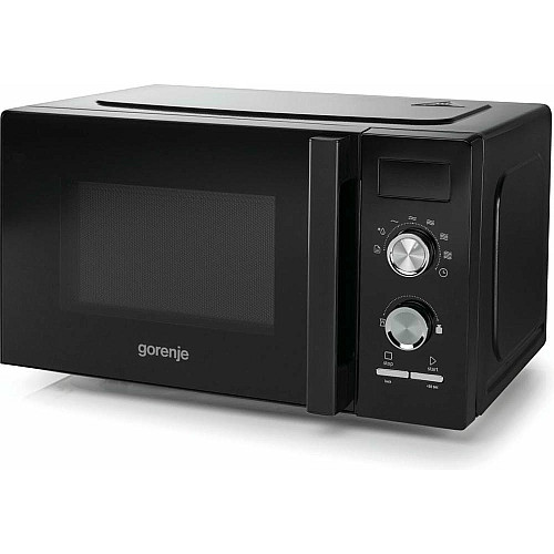Мікрохвильова піч Gorenje, 20л, мех. керув., 800Вт, дисплей, чорний