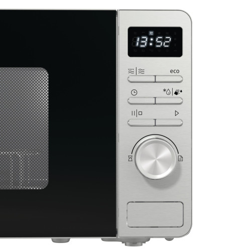 Мікрохвильова піч Gorenje, 20л, електр. керув., 800Вт, гриль, дисплей, нерж