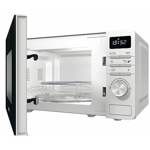 Мікрохвильова піч Gorenje, 20л, електр. керув., 800Вт, дисплей, білий