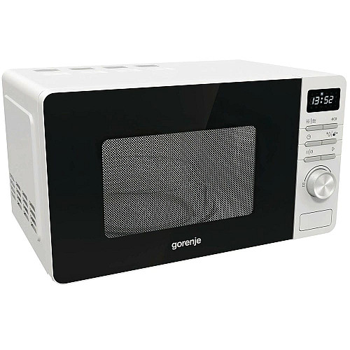 Мікрохвильова піч Gorenje, 20л, електр. керув., 800Вт, дисплей, білий