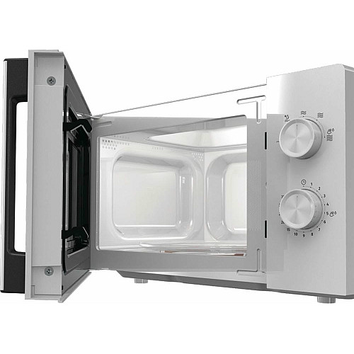 Мікрохвильова піч Gorenje, 17л, мех. керув., 700Вт, дисплей, білий