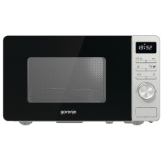 Мікрохвильова піч Gorenje, 20л, електр. керув., 800Вт, гриль, дисплей, нерж