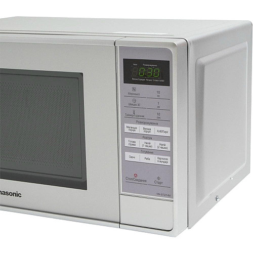Мікрохвильова піч Panasonic, 20л, електр.управл., 800Вт, дисплей, сріблястий