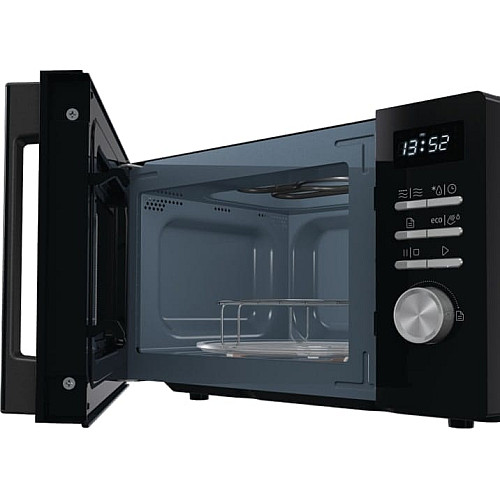 Мікрохвильова піч Gorenje, 20л, електр. керув., 800Вт, гриль, дисплей, 11 програм, чорний