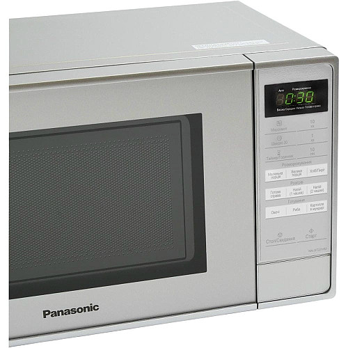 Мікрохвильова піч Panasonic, 20л, електр.управл., 800Вт, дисплей, сріблястий