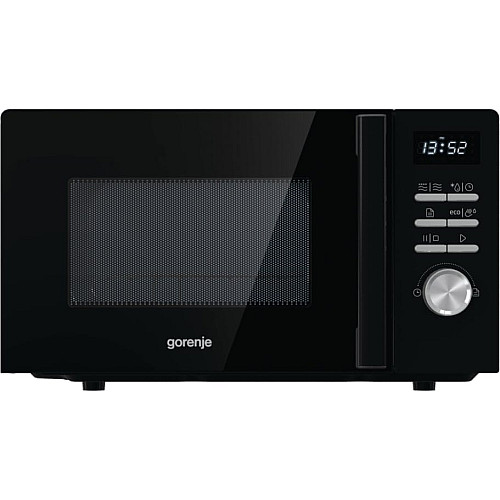 Мікрохвильова піч Gorenje, 20л, електр. керув., 800Вт, гриль, дисплей, 11 програм, чорний