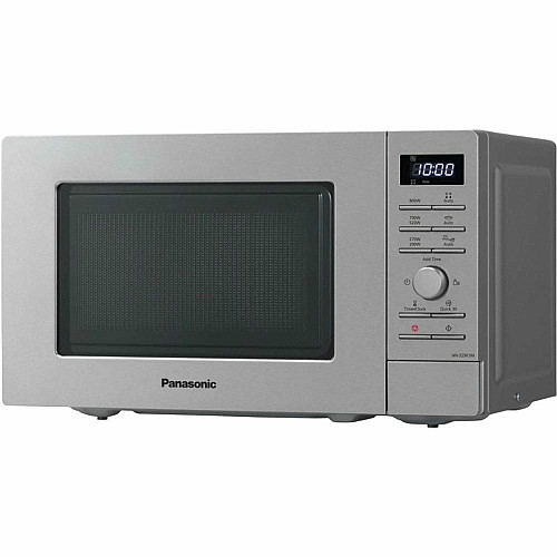 Микроволновая печь Panasonic, 20л, электр.управл., 800Вт, дисплей, открытие кнопкой, серебристый (серый)