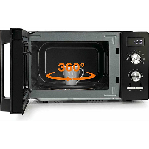 Мікрохвильова піч Gorenje, 20л, мех. керув., 800Вт, дисплей, чорний