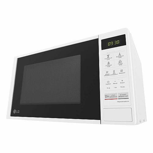 Мікрохвильова піч LG, 20л, електрон. керування, 700Вт, дисплей, білий