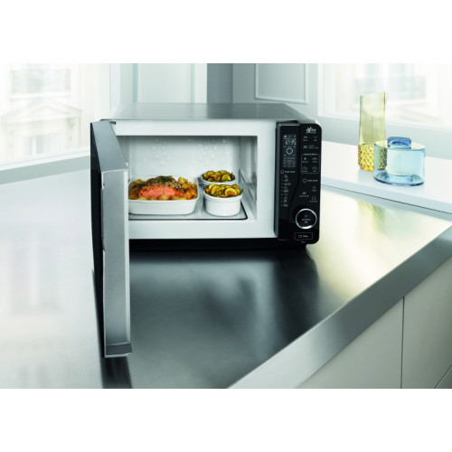 Мікрохвильова піч Whirlpool, 25л, електронне упр., 800Вт, гриль, дисплей, чорний