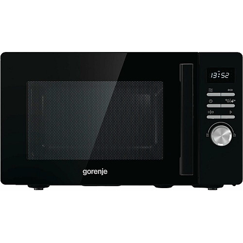 Мікрохвильова піч Gorenje, 23л, електр. керув., 800Вт, гриль, дисплей, чорний