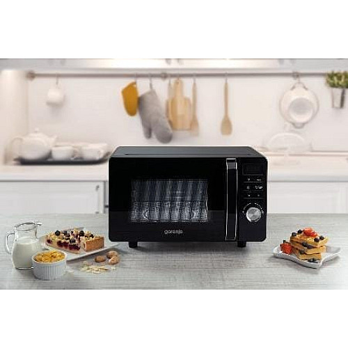 Микроволновая печь Gorenje, 20л, электр. управляющий, 700Вт, гриль, дисплей, черный