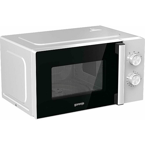 Мікрохвильова піч Gorenje, 17л, мех. керув., 700Вт, дисплей, білий