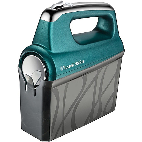 Миксер Russell Hobbs ручной Turquoise, 350Вт, насадки-4, турборежим, бирюзовый