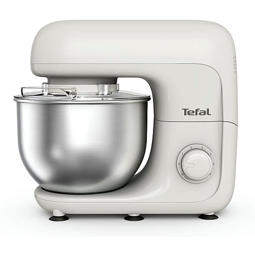Миксер Tefal планетарный Bake Essential 800Вт, насадки-3, чаша-нерж., металл, 4.8л, белый