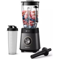 Блендер PHILIPS стаціонарний Series 5000, 1200Вт, чаша-2000мл, скло, склянка в комплекті, чорний