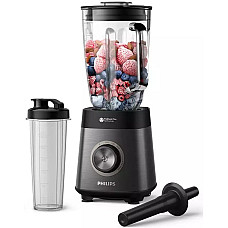 Блендер PHILIPS стаціонарний Series 5000, 1200Вт, чаша-2000мл, скло, склянка в комплекті, чорний