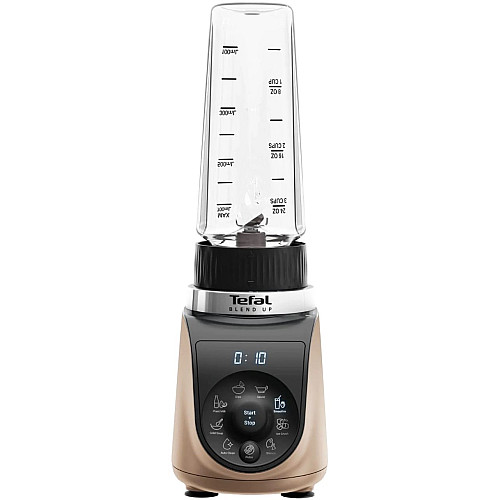 Блендер Tefal стационарный Blend UP, 1000Вт, чаша-700мл, тритан, черно-золотистый
