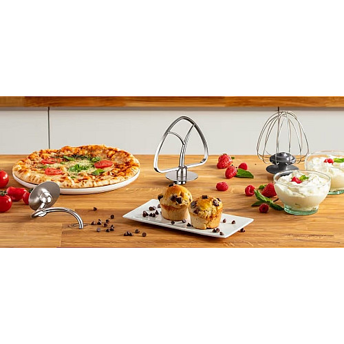 Миксер Tefal планетарный Bake Essential 800Вт, насадки-3, чаша-нерж., металл, 4.8л, белый
