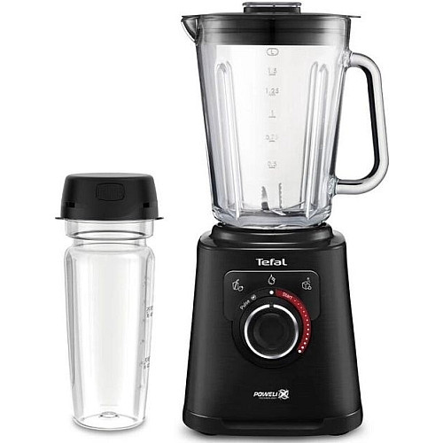 Блендер Tefal стаціонарний Perfectmix+ 1200Вт, чаша-2000мл, ємність для смузі, скло, чорний