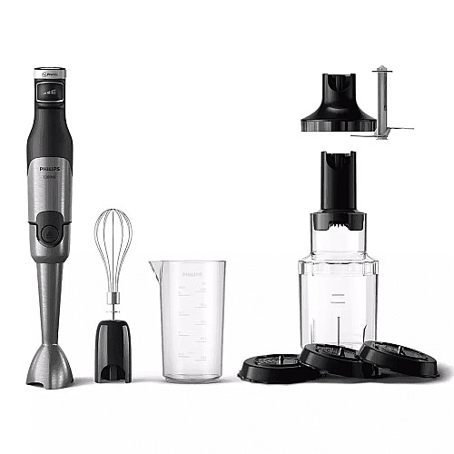 Блендер Philips погружной Series 5000, 1200Вт, 4в1, чоппер XL, спиралайзер, черный