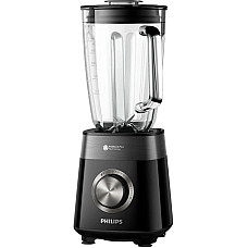 Блендер PHILIPS стаціонарний Series 5000, 1200Вт, чаша-2000мл, скло, чорний