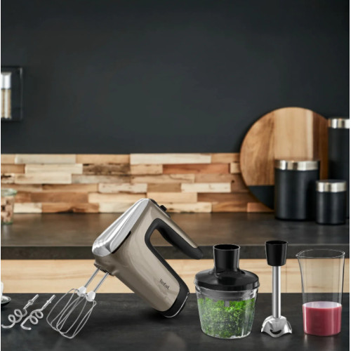 Міксер Tefal ручний Powermix Silence 4in1 850Вт, насадки-4, міні-подрібнювач, турборежим, бронзовий