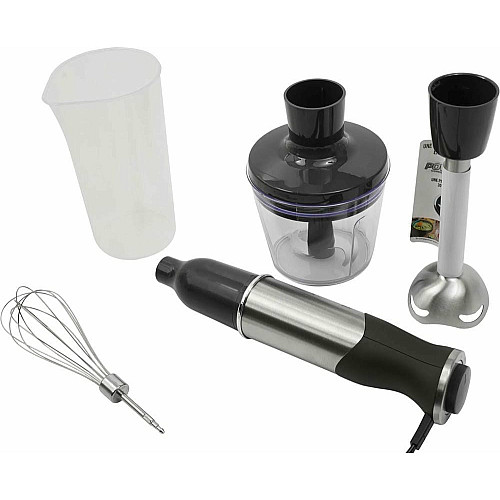 Блендер Tefal погружной Quickchef 1000Вт, 3в1, чаша-800мл, чоппер-500мл, турборежим, серебристо-черный