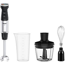 Блендер Tefal заглибний Quickchef+ 1000Вт, 3в1, чаша-800мл, чопер-500мл, турборежим, сріблясто-чорний