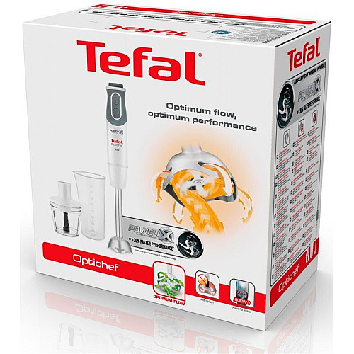 Блендер Tefal заглибний Optichef 800Вт, 3в1, чаша-800мл, чопер-500мл, турборежим, білий