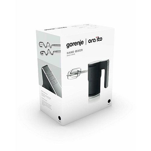 Миксер Gorenje ручной 400Вт, насадки-4, черный