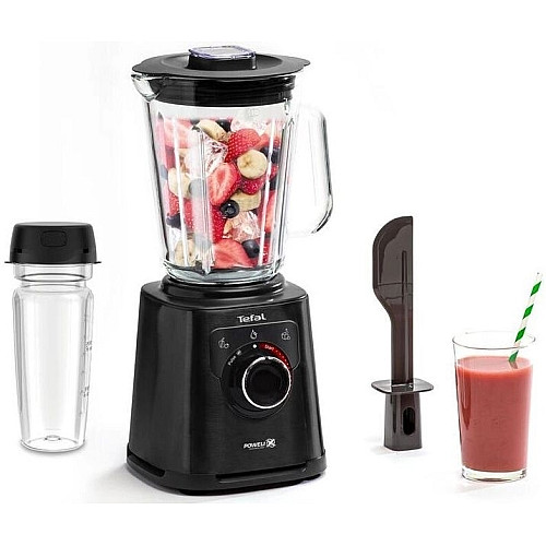 Блендер Tefal стаціонарний Perfectmix+ 1200Вт, чаша-2000мл, ємність для смузі, скло, чорний