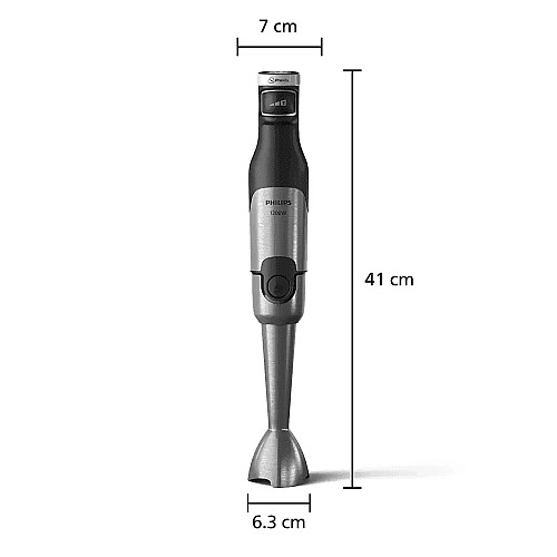 Блендер Philips погружной Series 5000, 1200Вт, 4в1, чоппер XL, спиралайзер, черный