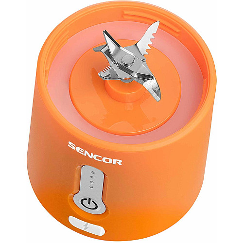 Блендер Sencor портативный для полосы 150Вт, чаша-500мл, USB-C, бело-оранжевый