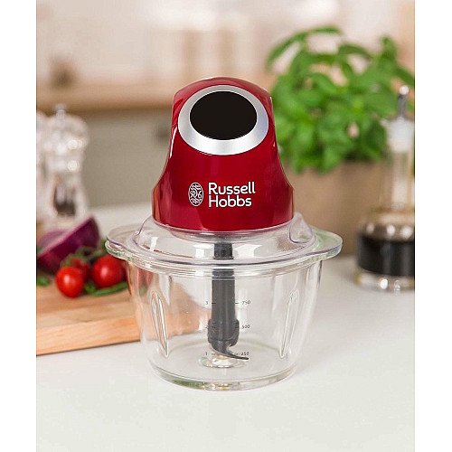 Измельчитель Russell Hobbs Desire, 200Вт, чаша-1000мл, стекло, корпус-пластик, красный