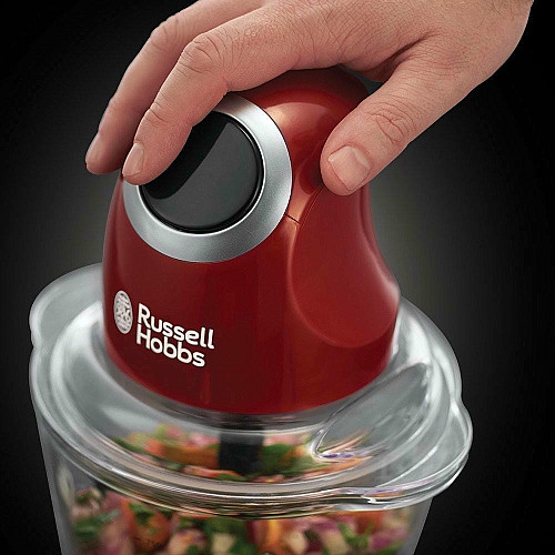Измельчитель Russell Hobbs Desire, 200Вт, чаша-1000мл, стекло, корпус-пластик, красный