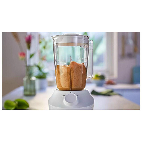 Блендер Philips стационарный 3000 series 450Вт, чаша-1900мл, чоппер, импульсный режим, белый