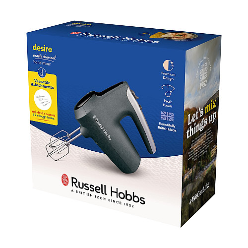 Міксер Russell Hobbs ручний Desire Matte Charcoal, 185Вт, чорно-сірий