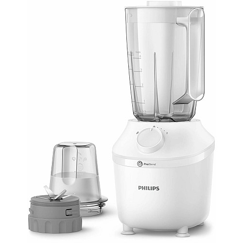 Блендер Philips стационарный 3000 series 450Вт, чаша-1900мл, чоппер, импульсный режим, белый