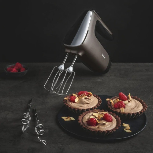 Міксер Tefal ручний Powermix Silence 600Вт, насадки-4, турборежим, сіро-чорний