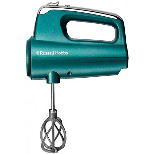 Миксер Russell Hobbs ручной Turquoise, 350Вт, насадки-4, турборежим, бирюзовый