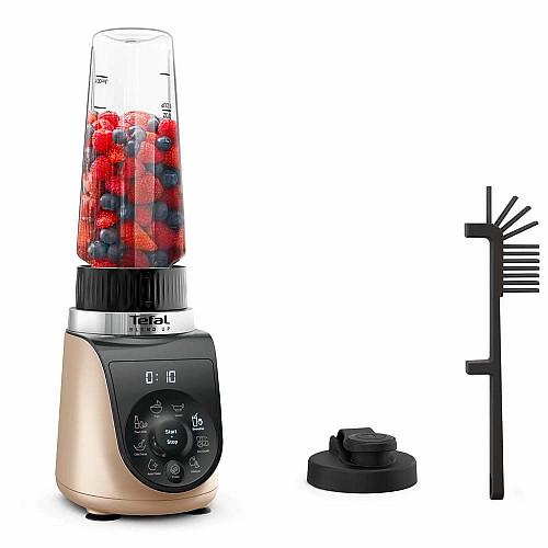 Блендер Tefal стационарный Blend UP, 1000Вт, чаша-700мл, тритан, черно-золотистый