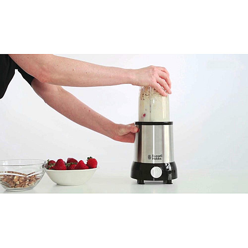 Блендер Russell Hobbs стационарный Nutri Boost 700Вт, чаша-700мл, чоппер 300мл, черно-серебристый
