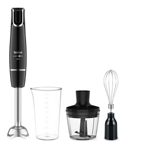 Блендер Tefal погружной Infiny Force , 1000Вт, 3в1, чаша-800мл, чоппер-500мл, турборежим, черный