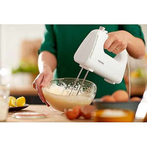 Миксер Philips ручной Daily Collection 300Вт, насадки-2, турборежим, белый.