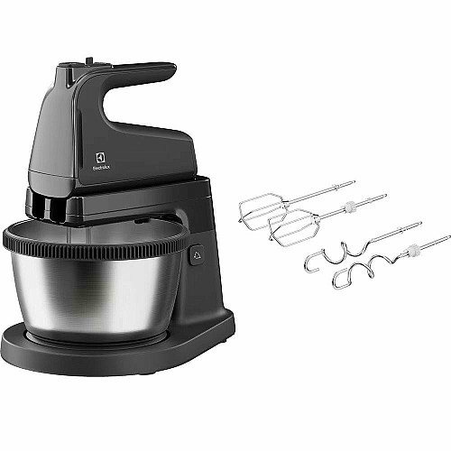 Миксер Electrolux стационарный 500Вт, насадка-4, чаша-металл, 3.5л, серый темный