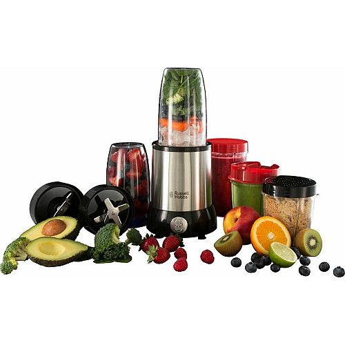 Блендер Russell Hobbs стационарный Nutri Boost 700Вт, чаша-700мл, чоппер 300мл, черно-серебристый