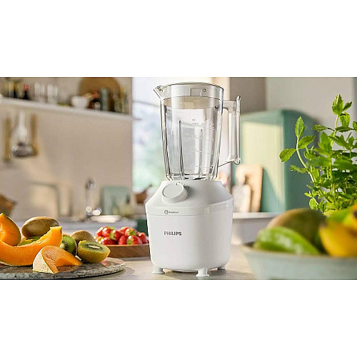 Блендер Philips стационарный 3000 series 450Вт, чаша-1900мл, чоппер, импульсный режим, белый
